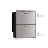 Vitrifrigo Stainless Steel Double Drawer Refrigerator DW180IXP4-EF-2