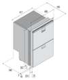 Vitrifrigo ALL IN ONE double compartment DRW180A - 5.1 cu.ft - DRW180AIXD4-DF
