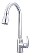 Dura Faucet RV Kitchen Faucet Single Handle Pull-Down Kitchen Faucet Chrome Polished (DF-NMK508-CP)