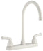 Dura Faucet RV Kitchen Faucet J-Spout Kitchen Faucet White (DF-PK330HC-WT)
