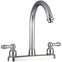 Dura Faucet RV Kitchen Faucet Non-Metallic HI-Rise Kitchen Faucet - Brushed Satin Nickel (DF-PK340L-SN)