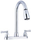 Dura Faucet RV Kitchen Faucet Non-Metallic Dual Lever Pull-Down Kitchen Faucet - Chrome Polished (DF-PK350L-CP)