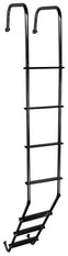 Stromberg RV Exterior Ladder Universal Black Hinged For Back Of Camper Black Adjusts Up To 8.9' Straight Or Contoured (LA-401BA)