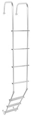 Stromberg RV Exterior Ladder Universal Silver Hinged For Back Of Camper Adjusts Up To 8.9' Straight Or Contoured Silver (LA-401)