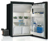Vitrifrigo Front-Loading Black Refrigerator w/freezer compartment C130RBD4-F-1 Adjustable Flange (external cooling unit)