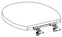 Thetford RV Toilet Seat and Cover Bone Assembly (42179)