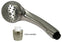 Valterra RV Airfusion Shower Head, Brushed Nickel Separate Flow Controller (PF276039)