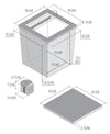 Vitrifrigo 1.4 cu. ft. Refrigerator, Drop-in, Top-Loading Countertop Units TL40RBP4
