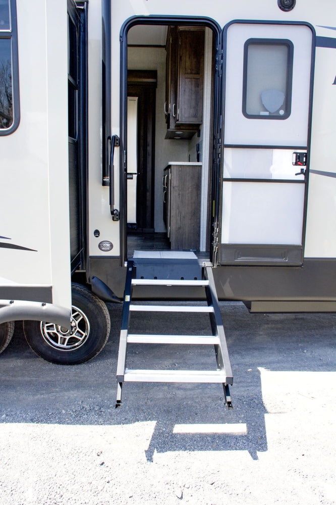 MORryde RV Door 4 Step With Strut Assist 26