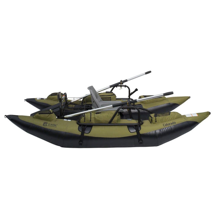 classic accessories colorado inflatable fishing pontoon boat with motor mount Classic Accessories Colorado Pontoon Boat – MMRV Online